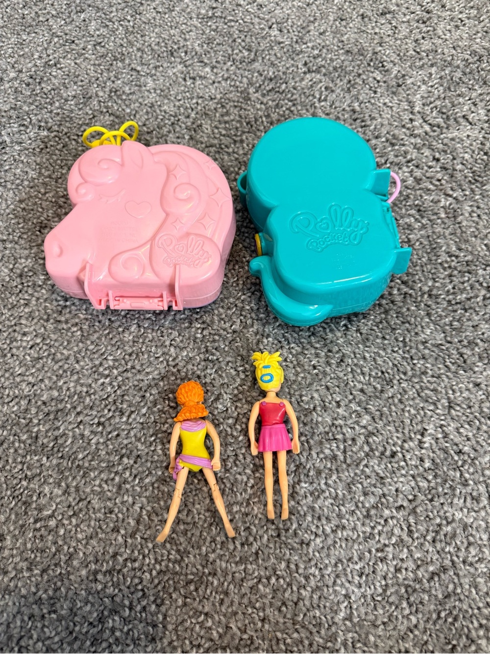 Polly Pocket Otter Aquarium Compact Set & Unicorn Forest Compact Set & 2 Polly’s - Picture 14 of 14